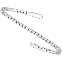 Olas d'Oro - 14K White Gold Diamond Full Flex Bracelet - 3.83 Carat Total Diamond Weight