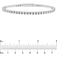 Olas d'Oro - 14K White Gold Diamond Full Flex Bracelet - 3.83 Carat Total Diamond Weight
