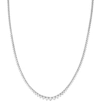 Olas d'Oro - 14K White Gold Diamond Graduated Tennis Necklace - 5.20 Carat Total Diamond Weight