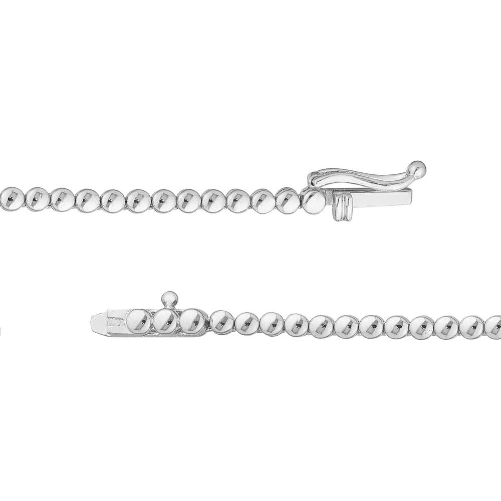 Olas d'Oro - 14K White Gold Diamond Graduated Tennis Necklace - 5.20 Carat Total Diamond Weight