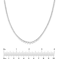 Olas d'Oro - 14K White Gold Diamond Graduated Tennis Necklace - 5.20 Carat Total Diamond Weight