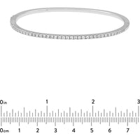 Olas d'Oro - 14K White Gold Diamond Half Bangle Bracelet - 7/8 Carat Total Diamond Weight