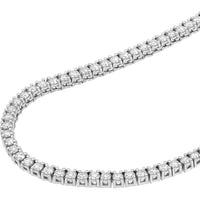 Olas d'Oro - 14K White Gold Diamond Half Tennis Necklace - 2.37 Carat Total Diamond Weight