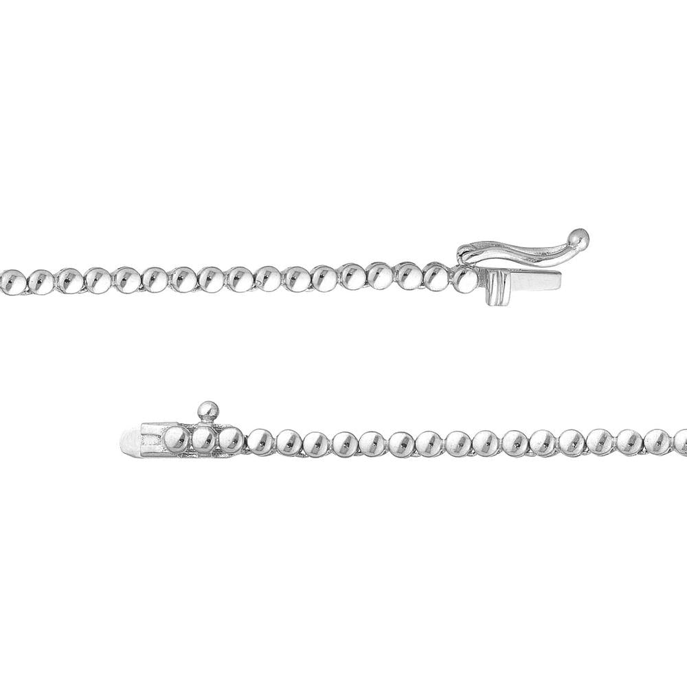Olas d'Oro - 14K White Gold Diamond Half Tennis Necklace - 2.37 Carat Total Diamond Weight