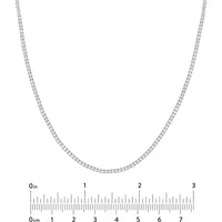 Olas d'Oro - 14K White Gold Diamond Half Tennis Necklace - 2.37 Carat Total Diamond Weight