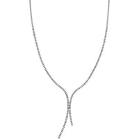 Olas d'Oro - 14K White Gold Diamond Lariat Necklace - 4.92 Carat Total Diamond Weight