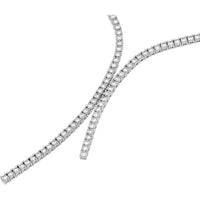 Olas d'Oro - 14K White Gold Diamond Lariat Necklace - 4.92 Carat Total Diamond Weight