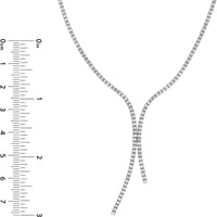 Olas d'Oro - 14K White Gold Diamond Lariat Necklace - 4.92 Carat Total Diamond Weight