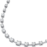 Olas d'Oro - 14K White Gold Diamond Necklace with Ascending Round Diamonds - 2.5 Carat Total Diamond Weight