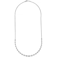 Olas d'Oro - 14K White Gold Diamond Necklace with Ascending Round Diamonds - 2.5 Carat Total Diamond Weight
