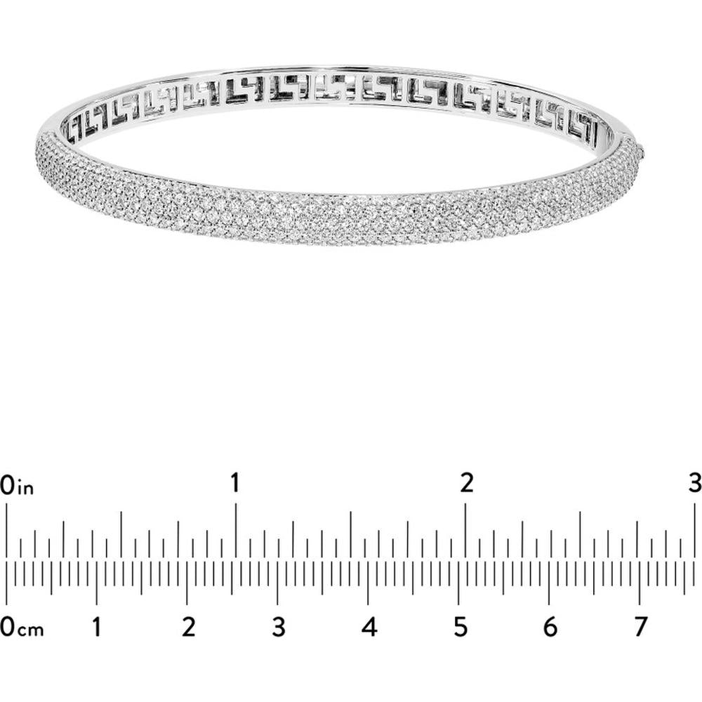 Olas d'Oro - 14K White Gold Diamond Pave Bangle - 2.86 Carat Total Diamond Weight