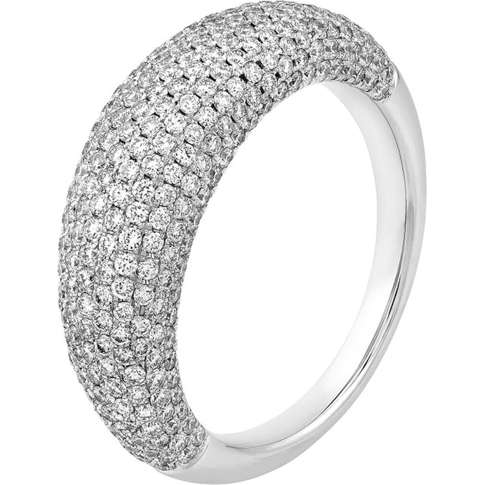 Olas d'Oro - 14K White Gold Diamond Pave Dome Ring with 1.69 Carat Diamonds - Size 6