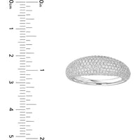 Olas d'Oro - 14K White Gold Diamond Pave Dome Ring with 1.69 Carat Diamonds - Size 6