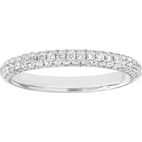 Olas d'Oro - 14K White Gold Diamond Pave Stackable Band - 5/8 Carat Total Diamond Weight