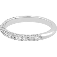Olas d'Oro - 14K White Gold Diamond Pave Stackable Band - 5/8 Carat Total Diamond Weight