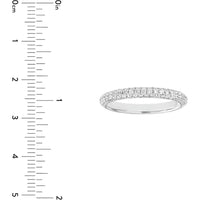 Olas d'Oro - 14K White Gold Diamond Pave Stackable Band - 5/8 Carat Total Diamond Weight