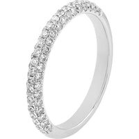 Olas d'Oro - 14K White Gold Diamond Pave Stackable Band - 5/8 Total Carat Weight