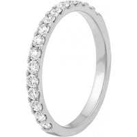 Olas d'Oro - 14K White Gold Diamond Stackable Band with 1/2 Total Carat Weight Diamonds - Size 9