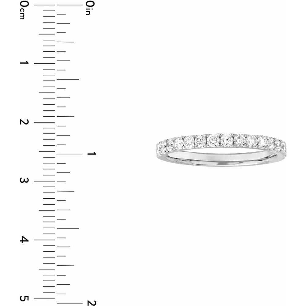 Olas d'Oro - 14K White Gold Diamond Stackable Band with 1/2 Total Carat Weight Size 5