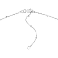 Olas d'Oro - 14K White Gold Diamond Star Bezel Adjustable Necklace - 0.27 Carat Total Diamond Weight