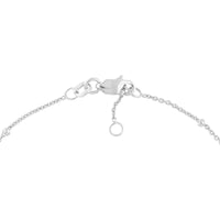 Olas d'Oro - 14K White Gold Diamond Star Bezels and Beads Bracelet - 0.12 Carat Total Diamond Weight