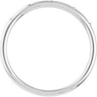 Olas d'Oro - 14K White Gold Diamond Stations Thin Band Ring - 0.03 Carat Total Diamond Weight