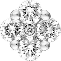 Olas d'Oro - 14K White Gold Diamond Stud Earrings - 7/8 Carat Total Diamond Weight