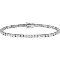 Olas d'Oro - 14K White Gold Diamond Tennis Bracelet - 5.83 Carat Total Diamond Weight