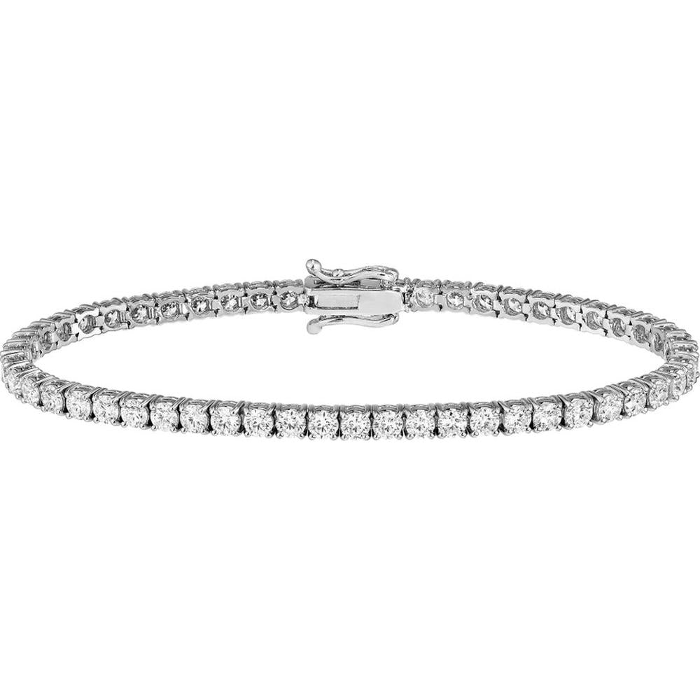 Olas d'Oro - 14K White Gold Diamond Tennis Bracelet - 5.83 Carat Total Diamond Weight
