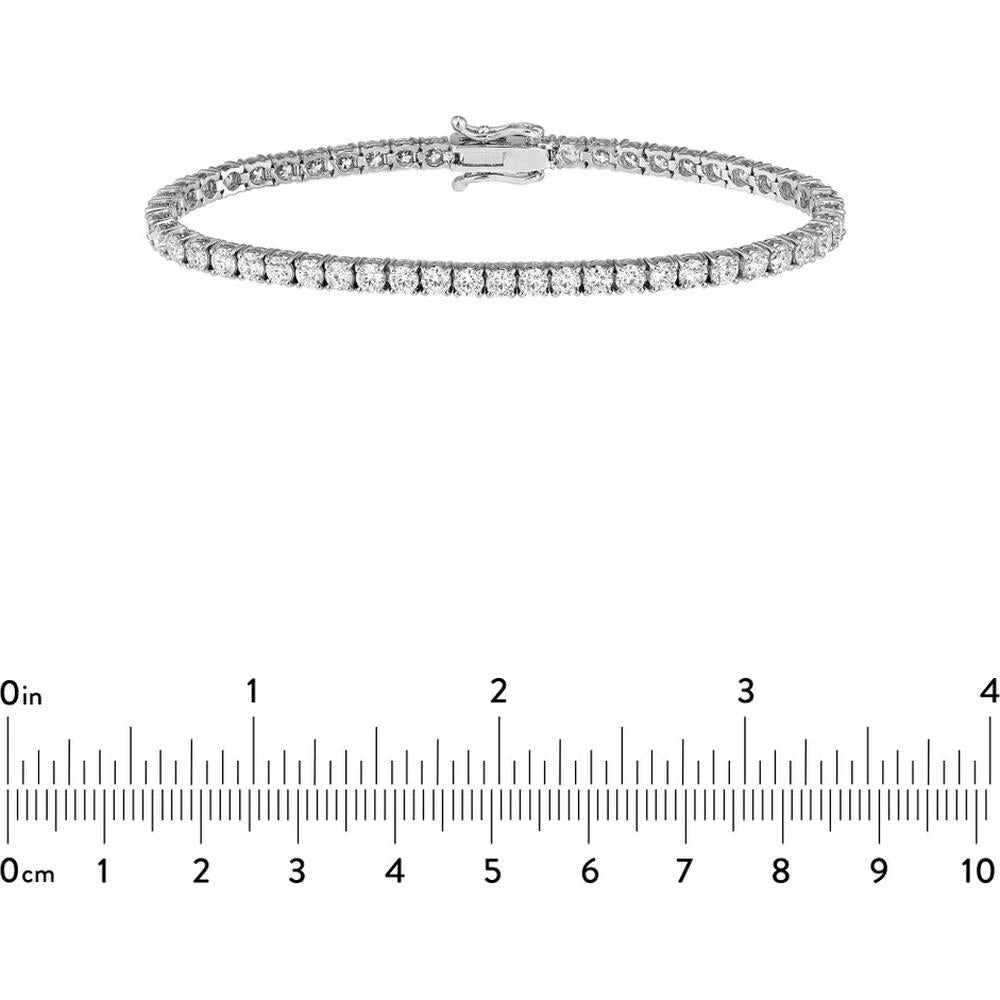 Olas d'Oro - 14K White Gold Diamond Tennis Bracelet - 5.83 Carat Total Diamond Weight