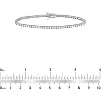 Olas d'Oro - 14K White Gold Diamond Tennis Bracelet with Box Clasp - 3.18 Carat Total Diamond Weight