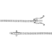 Olas d'Oro - 14K White Gold Diamond Tennis Bracelet with Box Lock Closure - 1.18 Carat Total Diamond Weight
