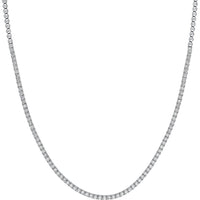 Olas d'Oro - 14K White Gold Diamond Tennis Necklace - 4.68 Carat Total Diamond Weight