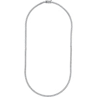 Olas d'Oro - 14K White Gold Diamond Tennis Necklace - 4.68 Carat Total Diamond Weight
