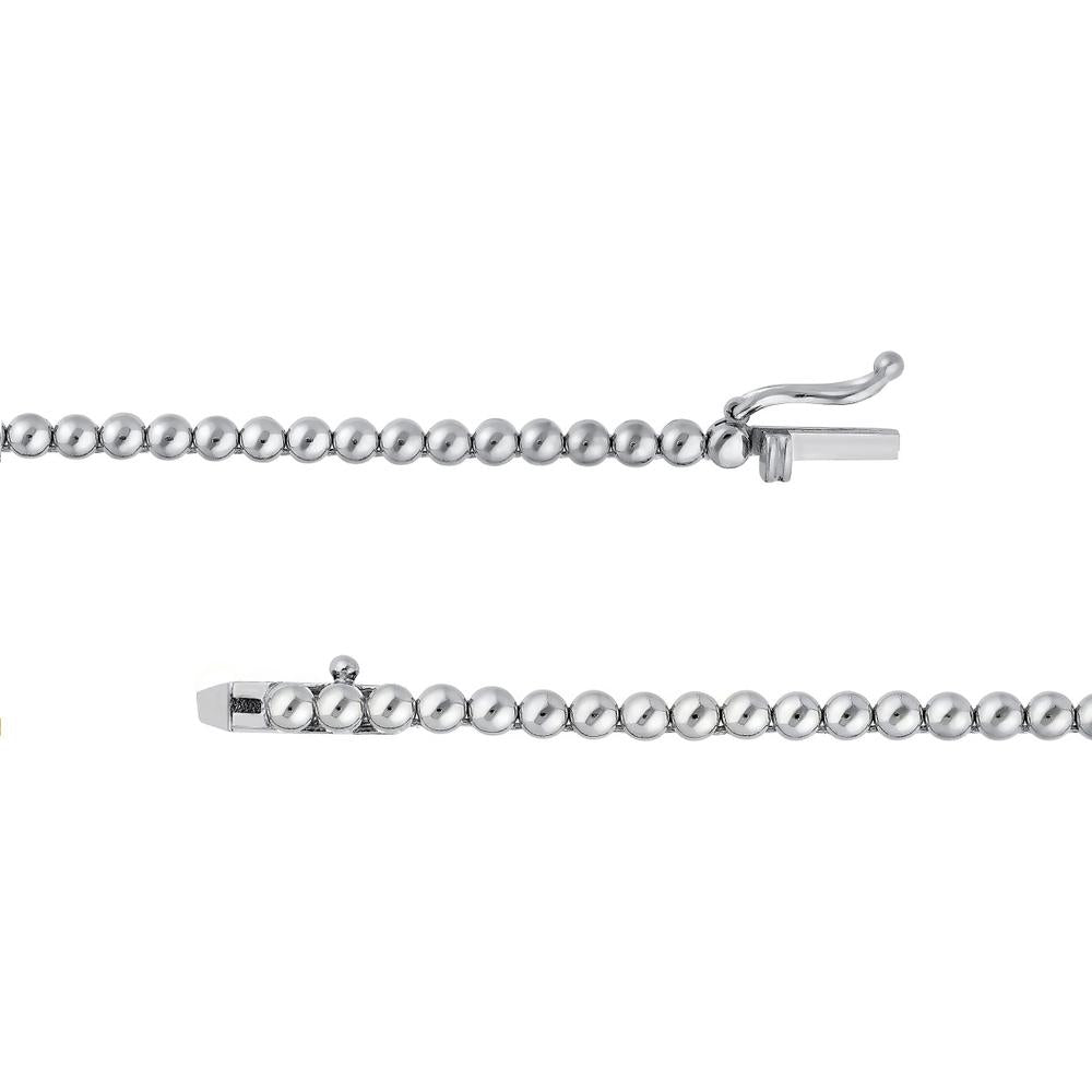 Olas d'Oro - 14K White Gold Diamond Tennis Necklace - 4.68 Carat Total Diamond Weight