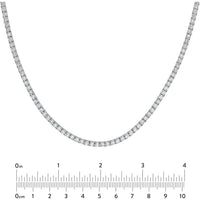 Olas d'Oro - 14K White Gold Diamond Tennis Necklace - 4.68 Carat Total Diamond Weight