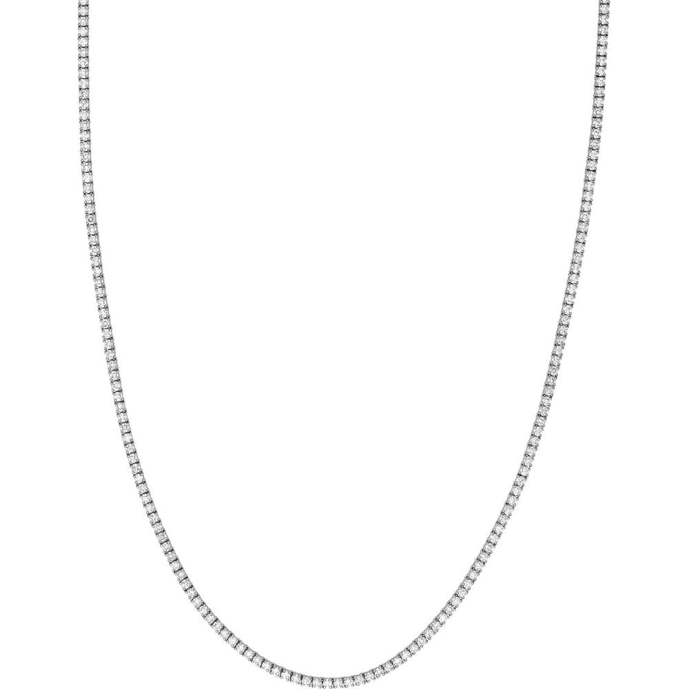 Olas d'Oro - 14K White Gold Diamond Tennis Necklace - 5.34 Carat Total Diamond Weight