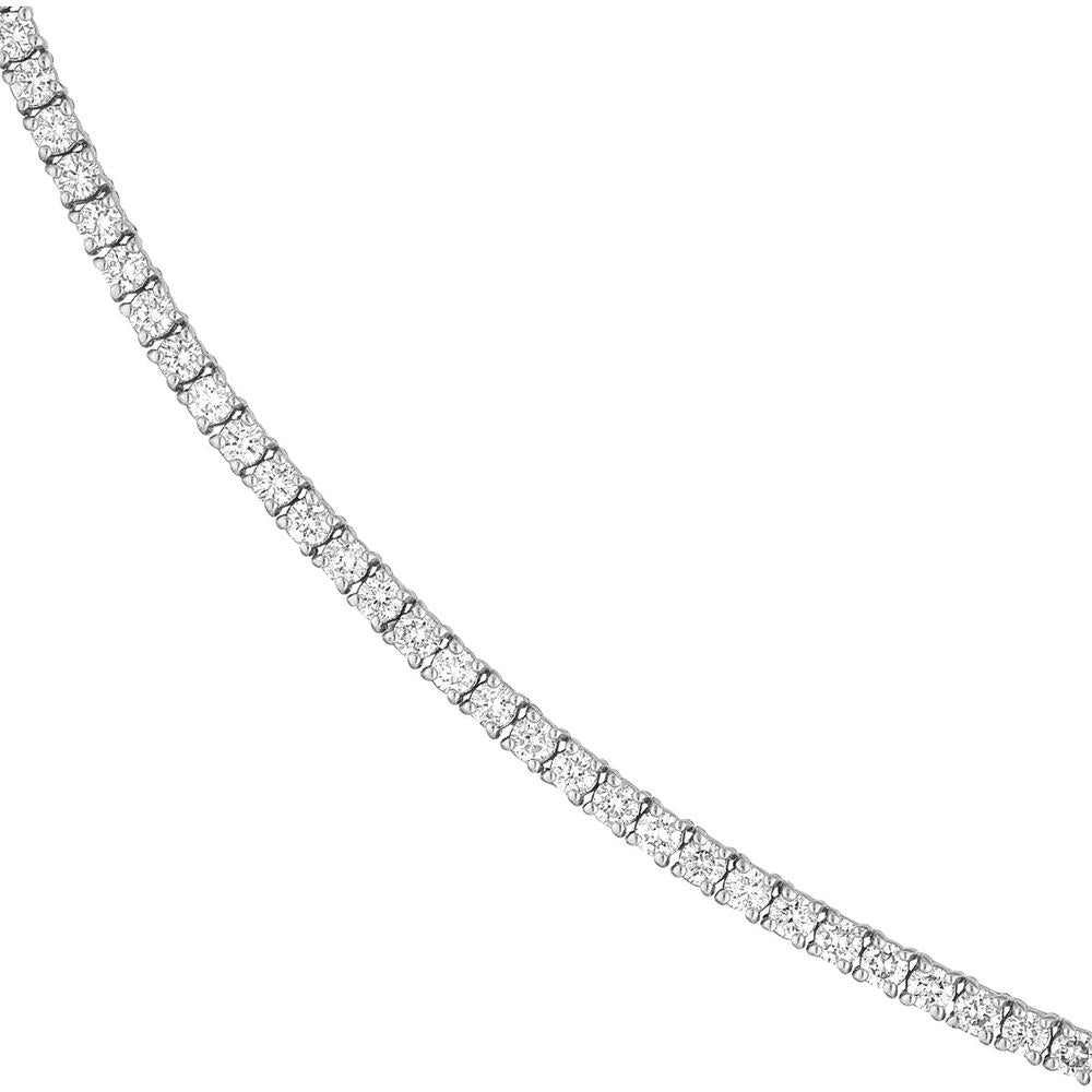 Olas d'Oro - 14K White Gold Diamond Tennis Necklace - 5.34 Carat Total Diamond Weight