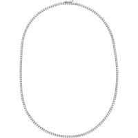 Olas d'Oro - 14K White Gold Diamond Tennis Necklace - 5.34 Carat Total Diamond Weight