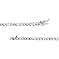 Olas d'Oro - 14K White Gold Diamond Tennis Necklace with Halfway Design - 7.00 Carat Total Diamond Weight