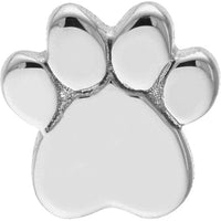 Olas d'Oro - 14K White Gold Dog Paw Stud Earrings with Post Back 1.05 Grams