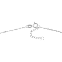 Olas d'Oro - 14K White Gold Dolphin Trio Adjustable Anklet with Singapore Twist Chain