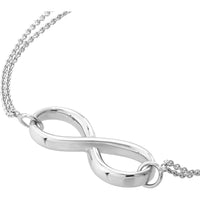 Olas d'Oro - 14K White Gold Double Strand Infinity Adjustable Bracelet - 2.91 Grams Total Weight