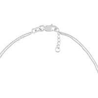 Olas d'Oro - 14K White Gold Double Strand Infinity Adjustable Bracelet - 2.91 Grams Total Weight