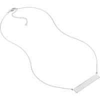 Olas d'Oro - 14K White Gold Engravable Bar & Adjustable Necklace