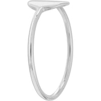 Olas d'Oro - 14K White Gold Engravable Disc Wire Ring Size 6