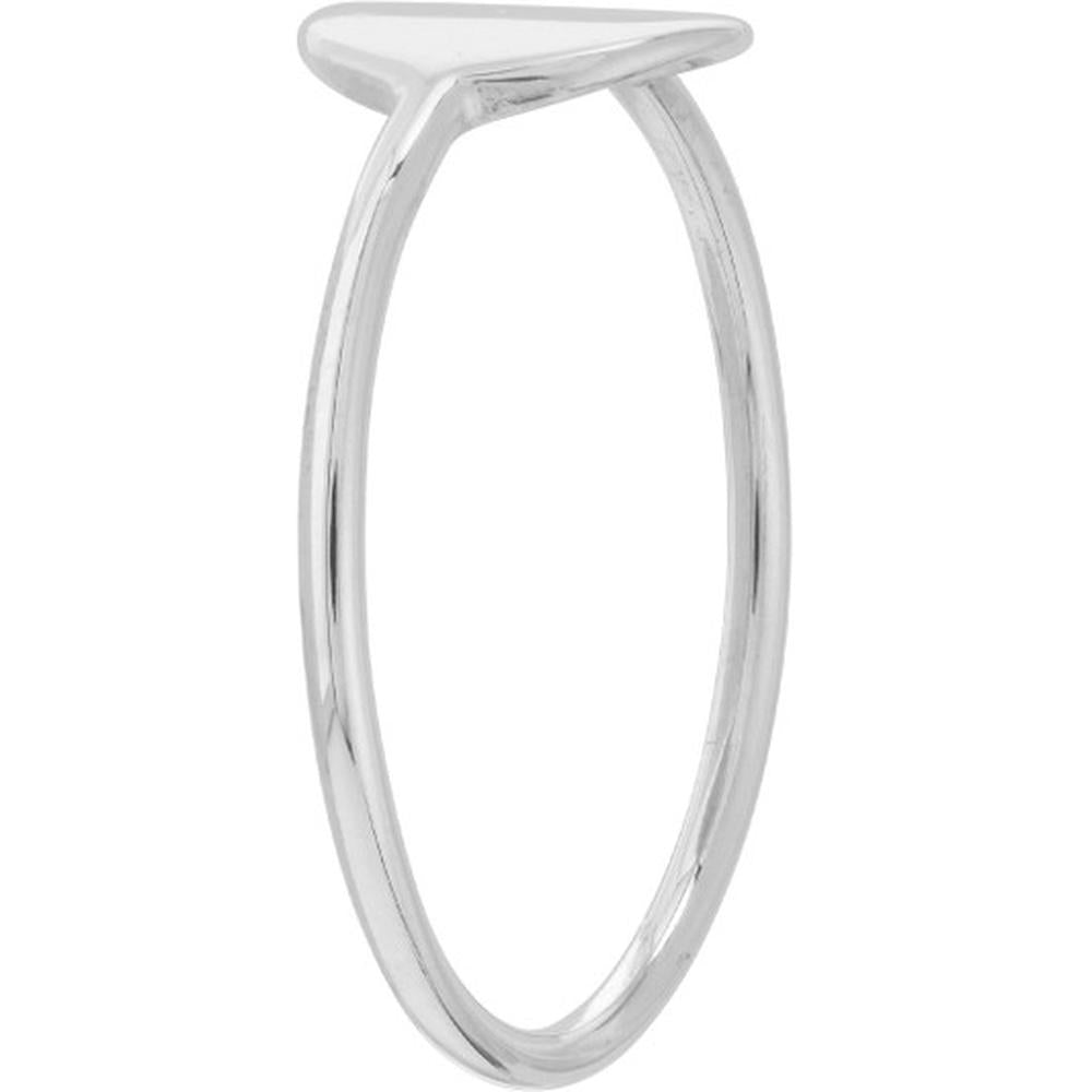 Olas d'Oro - 14K White Gold Engravable Disc Wire Ring Size 6