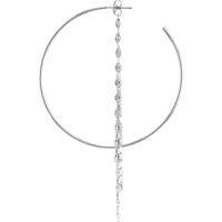 Olas d'Oro - 14K White Gold Hammered Forzentina Chain Earring Extensions