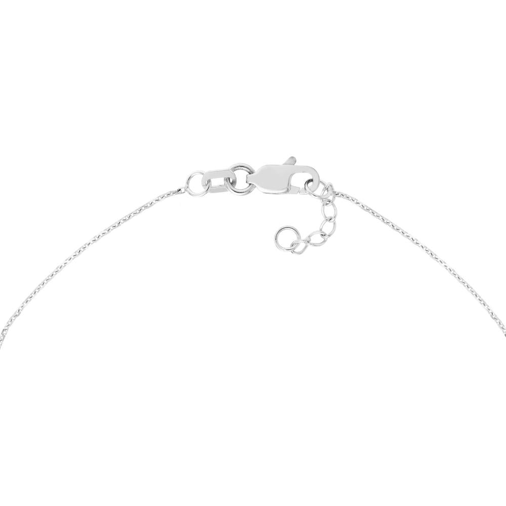 Olas d'Oro - 14K White Gold Heartbeat Adjustable Bracelet - 1.20g Weight