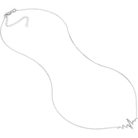 Olas d'Oro - 14K White Gold Heartbeat Adjustable Necklace
